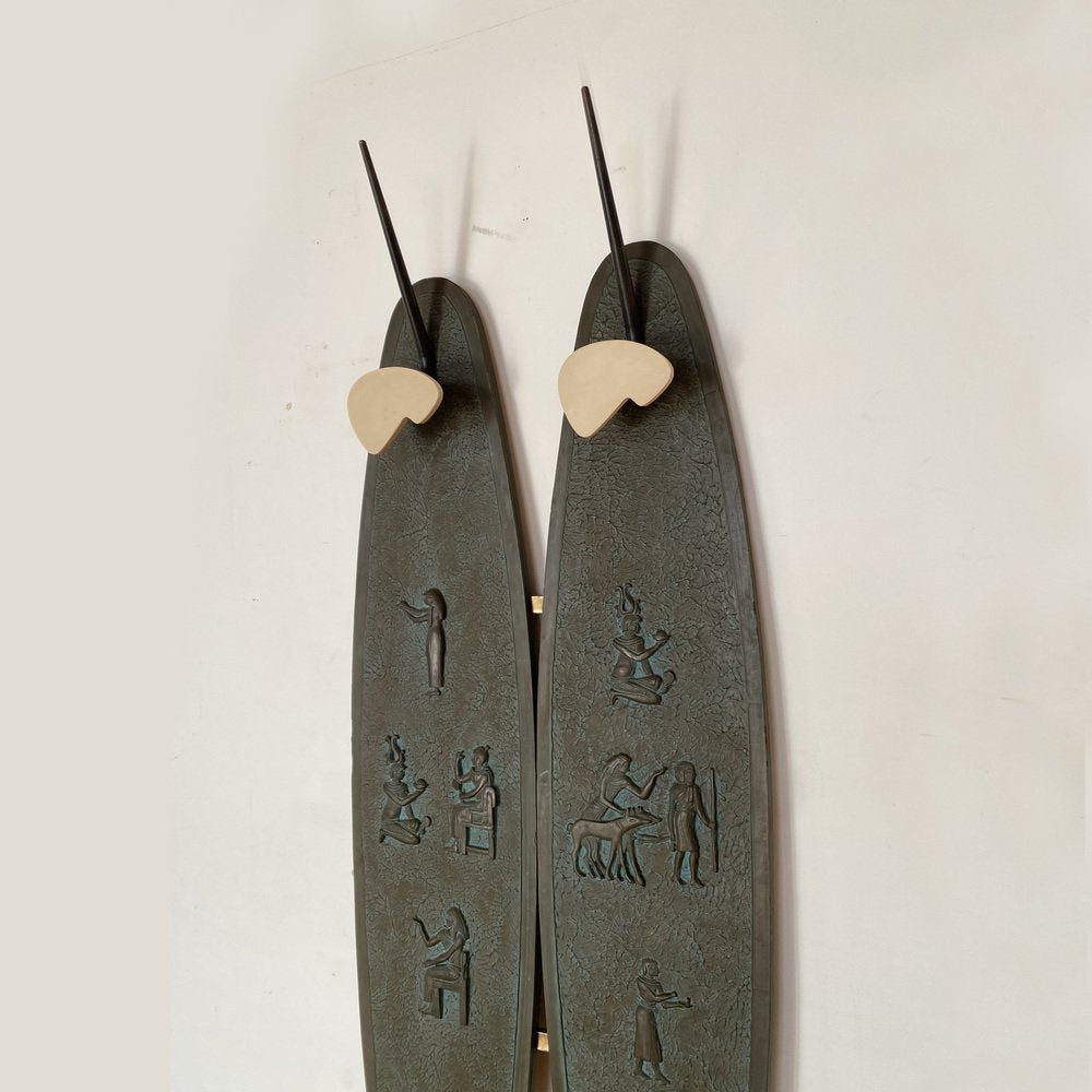 Mid-Century Italian Egyptian Revival Coat Rack, 1950s