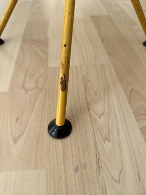 Mid-Century Italian Empire Style Metal Folding Side Table in Yellow and Black, 1970-JO-1746829