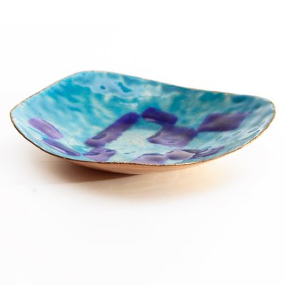 Mid-Century Italian Enameled Copper Bowl, 1950s-EZ-618044