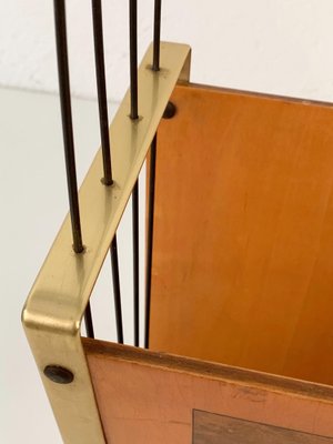 Mid-Century Italian Enameled Metal Magazine Rack, 1950s-JDR-1125994