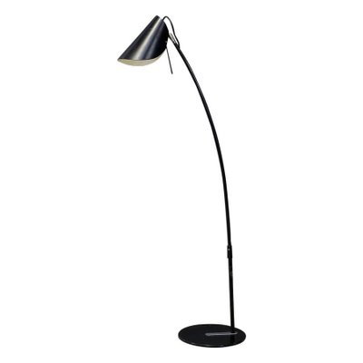 Mid-Century Italian Floor Lamp in Black Aluminium and Iron, 1960s-RCE-1100038