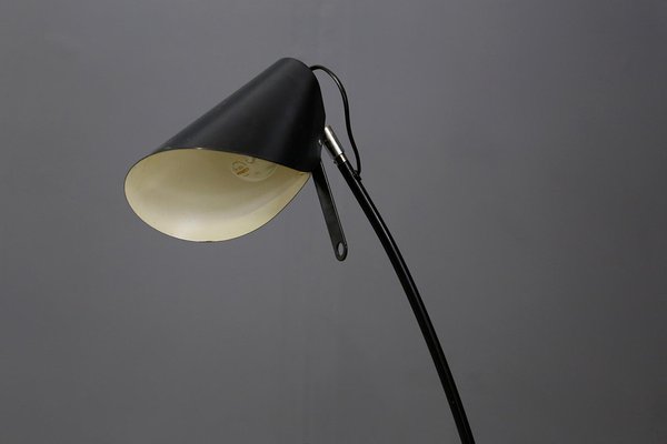 Mid-Century Italian Floor Lamp in Black Aluminium and Iron, 1960s-RCE-1100038