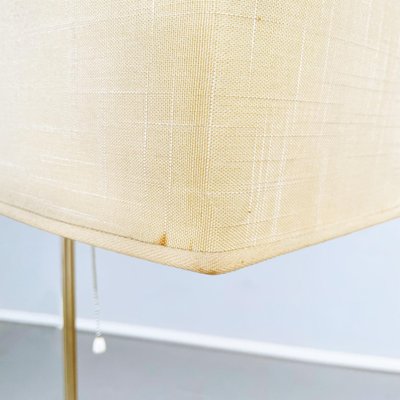 Mid-Century Italian Floor Lamp in Fabric with Leather and Brass from Stilnovo, 1970s-GDD-1343269