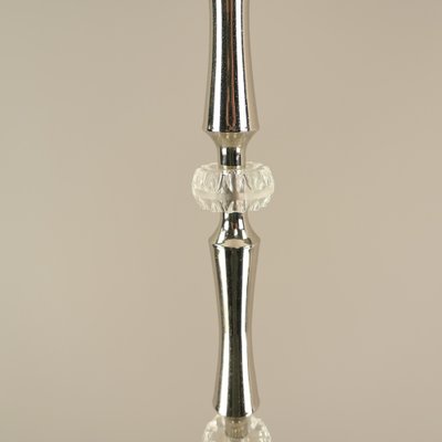 Mid-Century Italian Floor Lamp in Glass and Chrome, 1960s-KDB-1703769