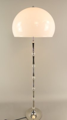 Mid-Century Italian Floor Lamp in Glass and Chrome, 1960s-KDB-1703769