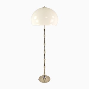 Mid-Century Italian Floor Lamp in Glass and Chrome, 1960s-KDB-1703769