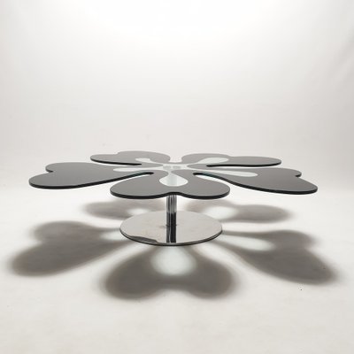 Mid-Century Italian Flower Table in Chrome and Glass, 1980s-RQL-962655