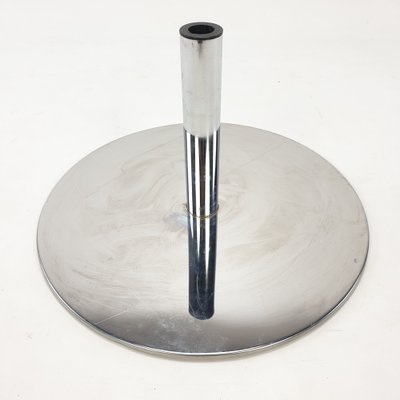 Mid-Century Italian Flower Table in Chrome and Glass, 1980s-RQL-962655