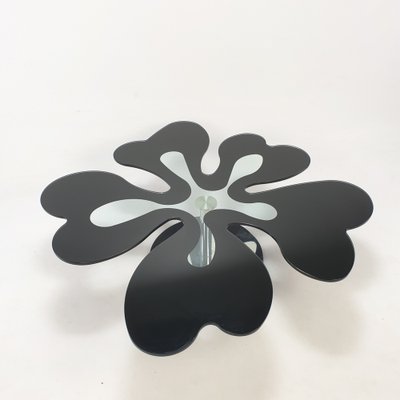 Mid-Century Italian Flower Table in Chrome and Glass, 1980s-RQL-962655