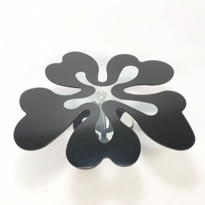 Mid-Century Italian Flower Table in Chrome and Glass, 1980s-RQL-962655