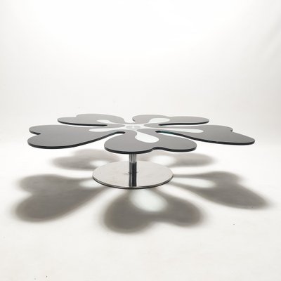 Mid-Century Italian Flower Table in Chrome and Glass, 1980s-RQL-962655