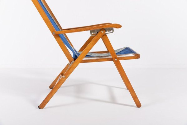 Mid-Century Italian Foldable Deck Chair from Fratelli Reguitti, 1960s-KMC-1281453