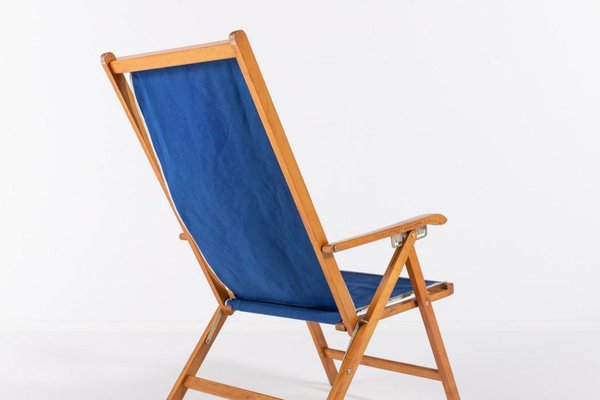 Mid-Century Italian Foldable Deck Chair from Fratelli Reguitti, 1960s-KMC-1281453