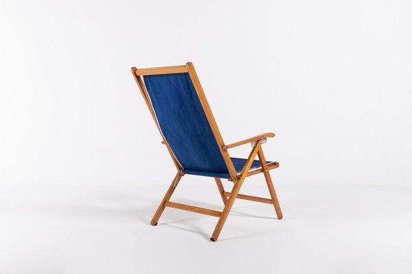 Mid-Century Italian Foldable Deck Chair from Fratelli Reguitti, 1960s-KMC-1281453