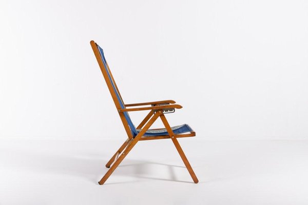 Mid-Century Italian Foldable Deck Chair from Fratelli Reguitti, 1960s-KMC-1281453