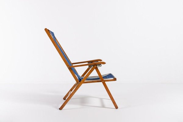 Mid-Century Italian Foldable Deck Chair from Fratelli Reguitti, 1960s-KMC-1281453