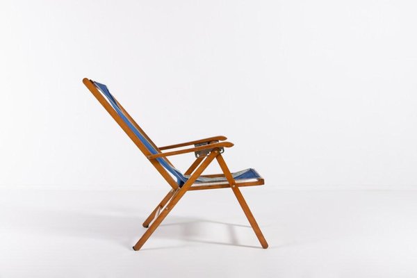 Mid-Century Italian Foldable Deck Chair from Fratelli Reguitti, 1960s-KMC-1281453