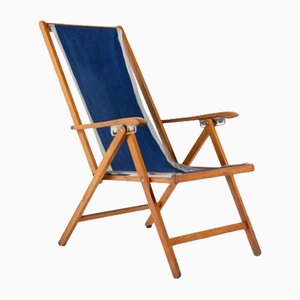 Mid-Century Italian Foldable Deck Chair from Fratelli Reguitti, 1960s-KMC-1281453