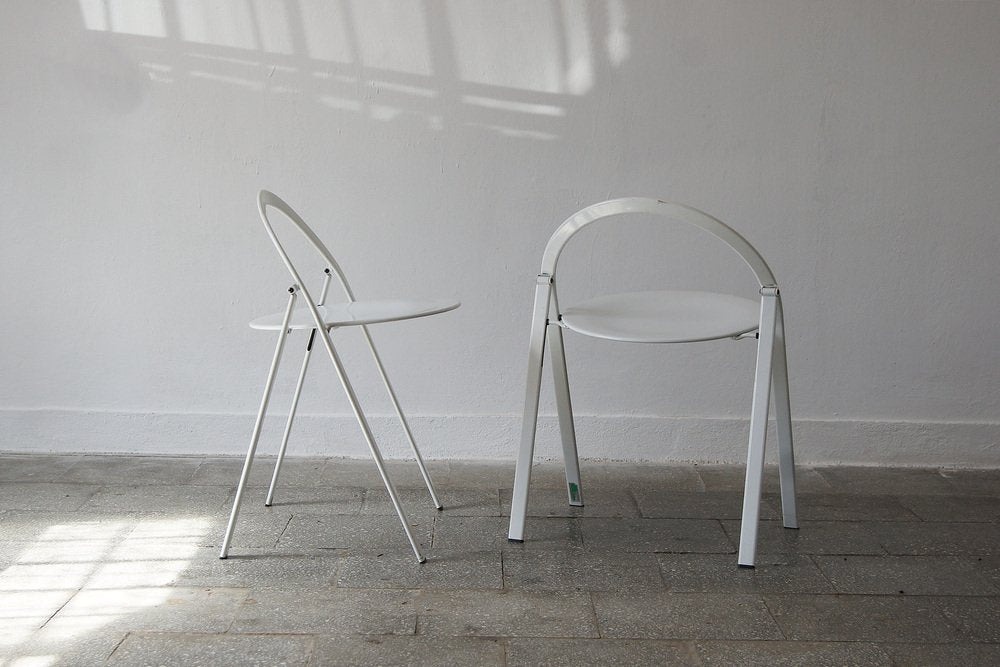 Mid-Century Italian Folding Chairs by Giorgio Cattelan for Cidue, Italy, 1970s, Set of 2