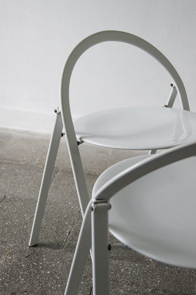 Mid-Century Italian Folding Chairs by Giorgio Cattelan for Cidue, Italy, 1970s, Set of 2