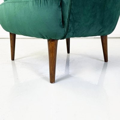 Mid-Century Italian Forest Green Armchairs, 1950s, Set of 2-GDD-1446857