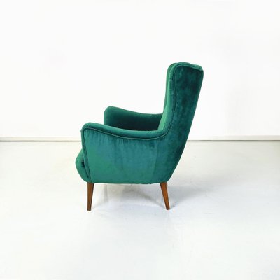 Mid-Century Italian Forest Green Armchairs, 1950s, Set of 2-GDD-1446857