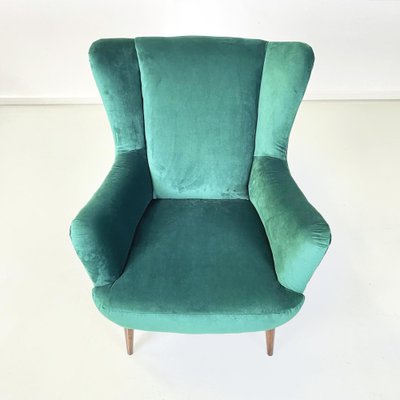 Mid-Century Italian Forest Green Armchairs, 1950s, Set of 2-GDD-1446857