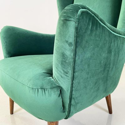 Mid-Century Italian Forest Green Armchairs, 1950s, Set of 2-GDD-1446857