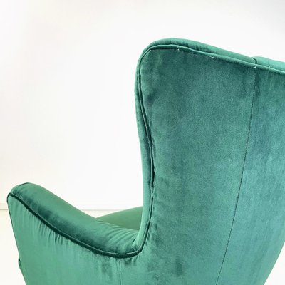 Mid-Century Italian Forest Green Armchairs, 1950s, Set of 2-GDD-1446857