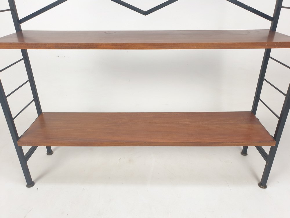 Mid-Century Italian Free Standing Teak Shelving Unit, 1950s