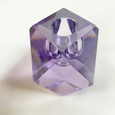 Mid-Century Italian Geometrical Single Flame Candle Holder in Alexandrite, 1970s-GDD-1752075