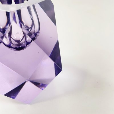 Mid-Century Italian Geometrical Single Flame Candle Holder in Alexandrite, 1970s-GDD-1752075