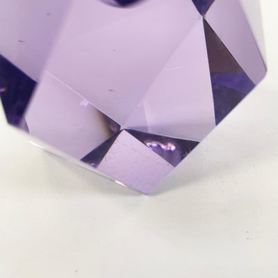 Mid-Century Italian Geometrical Single Flame Candle Holder in Alexandrite, 1970s-GDD-1752075