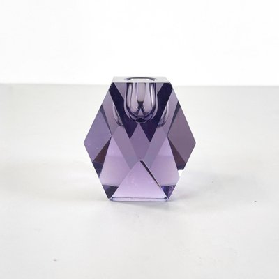 Mid-Century Italian Geometrical Single Flame Candle Holder in Alexandrite, 1970s-GDD-1752075