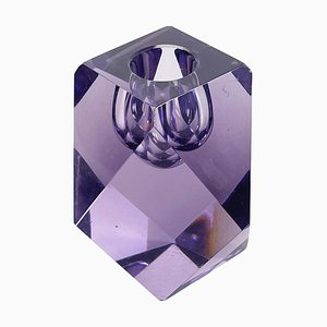 Mid-Century Italian Geometrical Single Flame Candle Holder in Alexandrite, 1970s-GDD-1752075