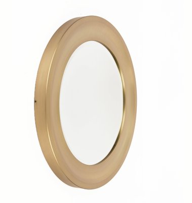 Mid-Century Italian Gilded Aluminum Mirror by Sergio Mazza for Artemide, 1960s-JDR-1126006