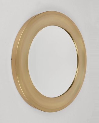 Mid-Century Italian Gilded Aluminum Mirror by Sergio Mazza for Artemide, 1960s-JDR-1126006