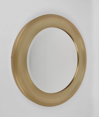 Mid-Century Italian Gilded Aluminum Mirror by Sergio Mazza for Artemide, 1960s-JDR-1126006