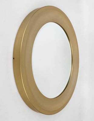 Mid-Century Italian Gilded Aluminum Mirror by Sergio Mazza for Artemide, 1960s-JDR-1126006