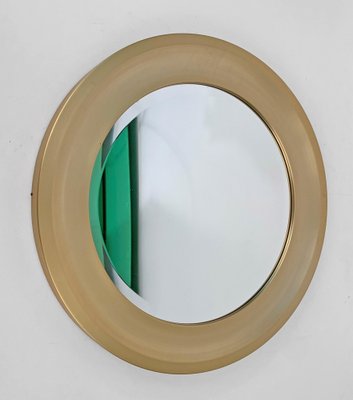 Mid-Century Italian Gilded Aluminum Mirror by Sergio Mazza for Artemide, 1960s-JDR-1126006