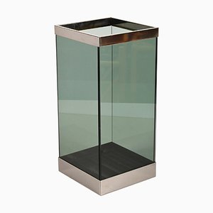 Mid-Century Italian Glass and Chrome Umbrella Stand, 1970s-JDR-1257973