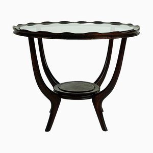 Mid-Century Italian Glass Circular Top Coffee Table attributed to Carlo Di Carli, 1950s-MH-1446771