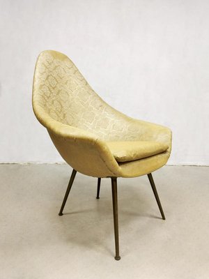 Mid-Century Italian Gold Lounge Chair, 1960s-BW-798034