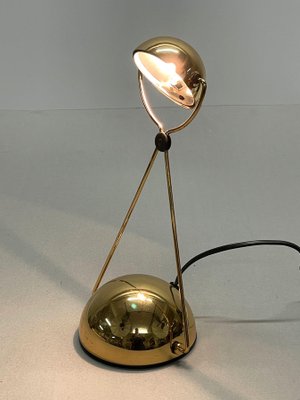 Mid-Century Italian Gold-Plated Metal Meridiana Table Lamp by Paolo Francesco Piva for Stefano Cevoli, 1980s-JDR-1125601