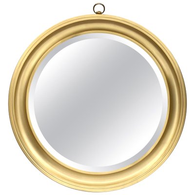 Mid-Century Italian Golden Aluminum Mirror by Sergio Mazza for Artemide, 1960s-JDR-1126017