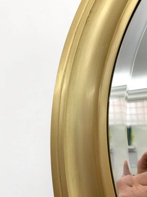 Mid-Century Italian Golden Aluminum Mirror by Sergio Mazza for Artemide, 1960s-JDR-1126017