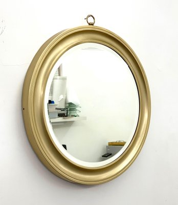 Mid-Century Italian Golden Aluminum Mirror by Sergio Mazza for Artemide, 1960s-JDR-1126017