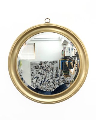 Mid-Century Italian Golden Aluminum Mirror by Sergio Mazza for Artemide, 1960s-JDR-1126017