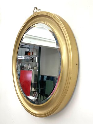 Mid-Century Italian Golden Aluminum Mirror by Sergio Mazza for Artemide, 1960s-JDR-1126017