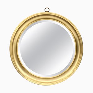 Mid-Century Italian Golden Aluminum Mirror by Sergio Mazza for Artemide, 1960s-JDR-1126017